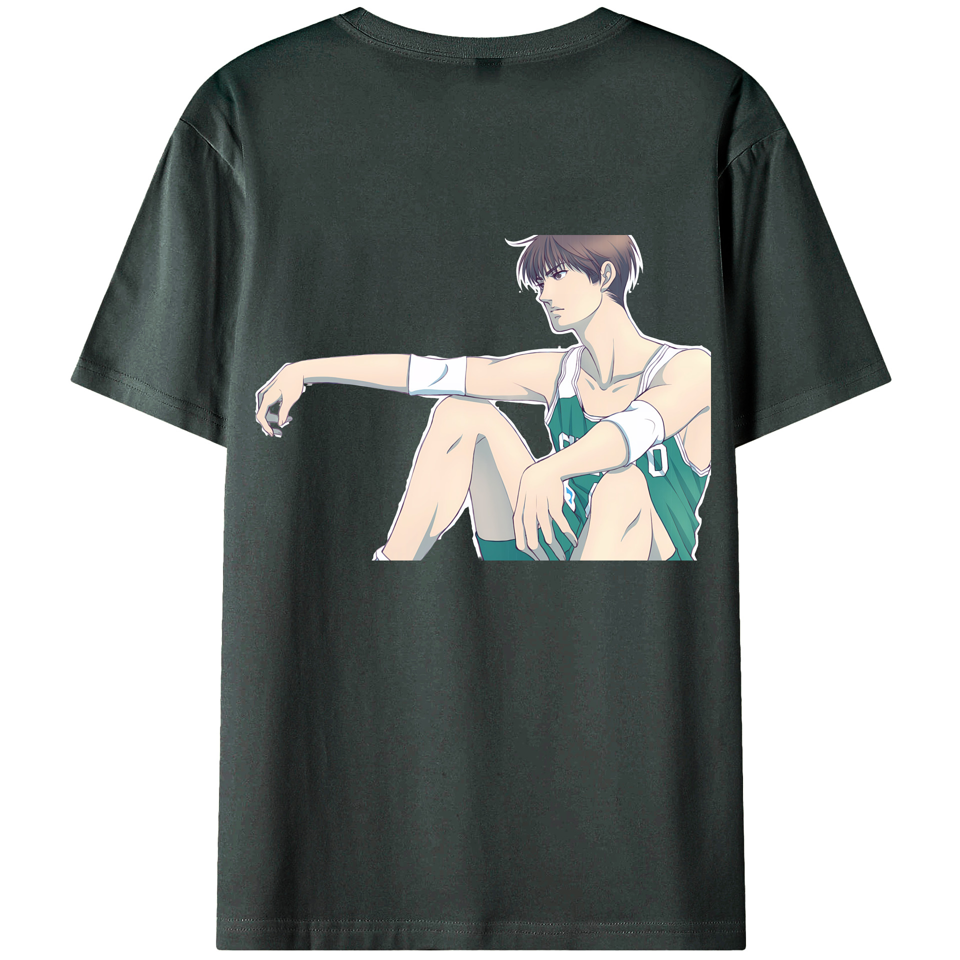 （画像用） SLAM DUNK／スラムダンク 綿100％ メンズ半袖Tシャツ（バックプリント） 通気性